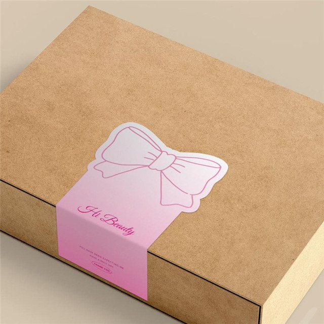 50 Pcs/Pack Pink Bow Stickers Valentine's Day/Wedding/Festival/Birthday  Gift Box Sealing Label Sticker